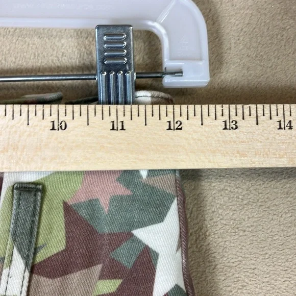 Elisabetta Franchi‎ Denim Pantalon Cargo Star Camouflage Pants Women’s size 25 - Picture 12 of 15